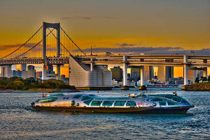 Crucero x río Sumida desde Tokyo Bay hasta Odaiba